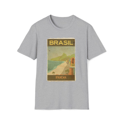 Brasil Travel Retro Vintage Art T-Shirt